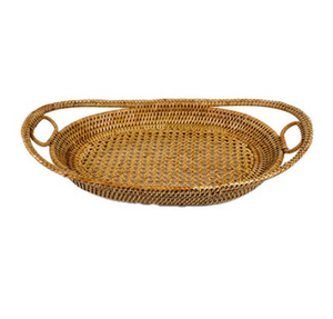 Bandeja Redonda de Ratán Tejida a Mano con Asas, Bandeja Decorativa y para Servir de Mimbre Natural para Vajilla de Cocina, OEM, ODM, Venta al por Mayor - Product Image 5