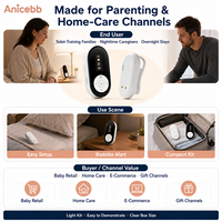 Alarme d'énurésie sans fil Anicebb Compact Clip Sensor avec récepteur local 28,8g et capteur 7,5g pour la planification commerciale