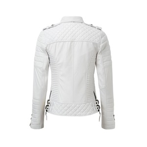 เสื้อแจ็คเก็ตหนังแท้สำหรับผู้หญิงเสื้อครอปหนังสำหรับฤดูหนาว - Product Image 3