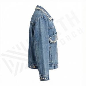 Veste en jean pour femme, style décontracté, manches longues, vêtements en vrac, vestes tendance, vêtements d'extérieur décontractés, couleur personnalisée - Product Image 3