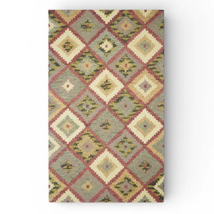 Alfombra de Lana Hecha a Mano |   Alfombra con Patrón Abstracto |   Alfombra Ecológica Antibacteriana Hecha a Mano para Sala de Estar y Dormitorio - Product Image 1