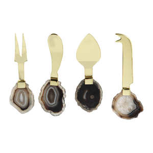 Elegante Juego de Cuchillos para Queso de Acero Inoxidable de 3 Piezas con Mangos de Resina Pulida, Apto para Lavavajillas y Ecológico - Product Image 4