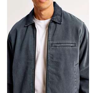 Veste universitaire unie pour homme avec manches en cuir – Nouvelle collection en promotion - Product Image 5