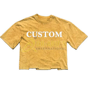 T-shirt décontracté pour homme de haute qualité personnalisé, 200g polyester/coton, coupe classique, impression par transfert thermique, respirant, séchage rapide, OEM/ODM - Product Image 1