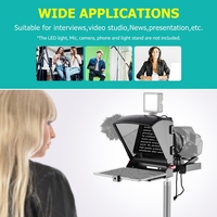 Téléprompteur universel portable pour smartphone/tablette/appareil photo reflex numérique pour l'enregistrement vidéo et la diffusion en direct