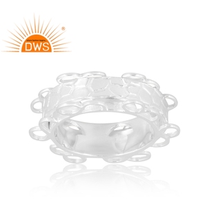 Nuevo diseño elegante de Plata de Ley 925, nuevo anillo de banda, joyería de diseño personalizado para mujer, regalo para ella. - Product Image 1