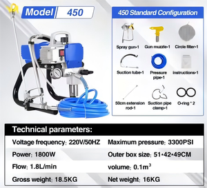 Máquina de Pulverización sin Aire Eléctrica de Alta Presión, Fabricada en China, Pistola de Pulverización Profesional, Herramienta de Pintura - Product Image 5