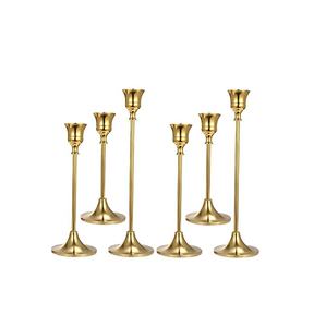 Candelabro de latón con forma de vela para el hogar, soporte de luz de té para boda, hecho a mano, producto en oferta con artesanía natural - Product Image 2