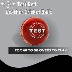 KC ENTERPRISES Pack de 6 balles de cricket en cuir rouge de qualité supérieure, norme internationale, modèle tanné à l'alun - Product Image 4