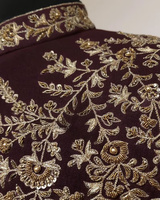 Costume de Mariage Slim Fit Brodé 2 Pièces pour Homme, Tuxedo de Marié et Garçons d'Honneur, Style Ethnique Indien Jodhpuri, Blazer