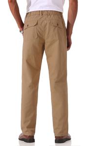 Pantalon droit pour homme en flanelle, taille haute, coupe droite, léger, extensible et flexible, idéal pour le travail au printemps - Product Image 4