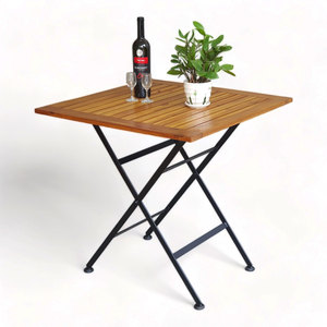 REFORD 75x75cm Folding Outdoor <b>Table</b> Modern Portable <b>Garden</b> Rectangle <b>Table</b> <b>Foldable</b> Kitchen Courtyard Furniture CFD68089 - Product Image 1