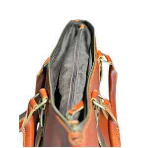 Sac fourre-tout en cuir véritable pour femme, marron, mode, bandoulière réglable, base à clous de haute qualité, luxe, été, automne - Product Image 5