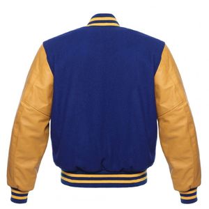 Patchs en chenille en peau de vache personnalisés High Street Embroidery Varsity Jacket Winter CollegeBaseballjacket pour hommes - Product Image 5