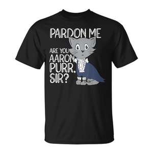 Perdón, ¿se llama Aaron Purr? Camiseta para amantes de los gatos para propietarios de mascotas - Product Image 1