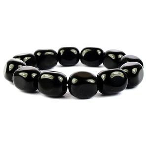 <b>Bracelet</b> <b>Black</b> Agate Tumbled Stone <b>Bracelet</b> Crystal Gemstone Fashion Jewelry Men and <b>Women</b> Gift Energy Meditation - Product Image 6