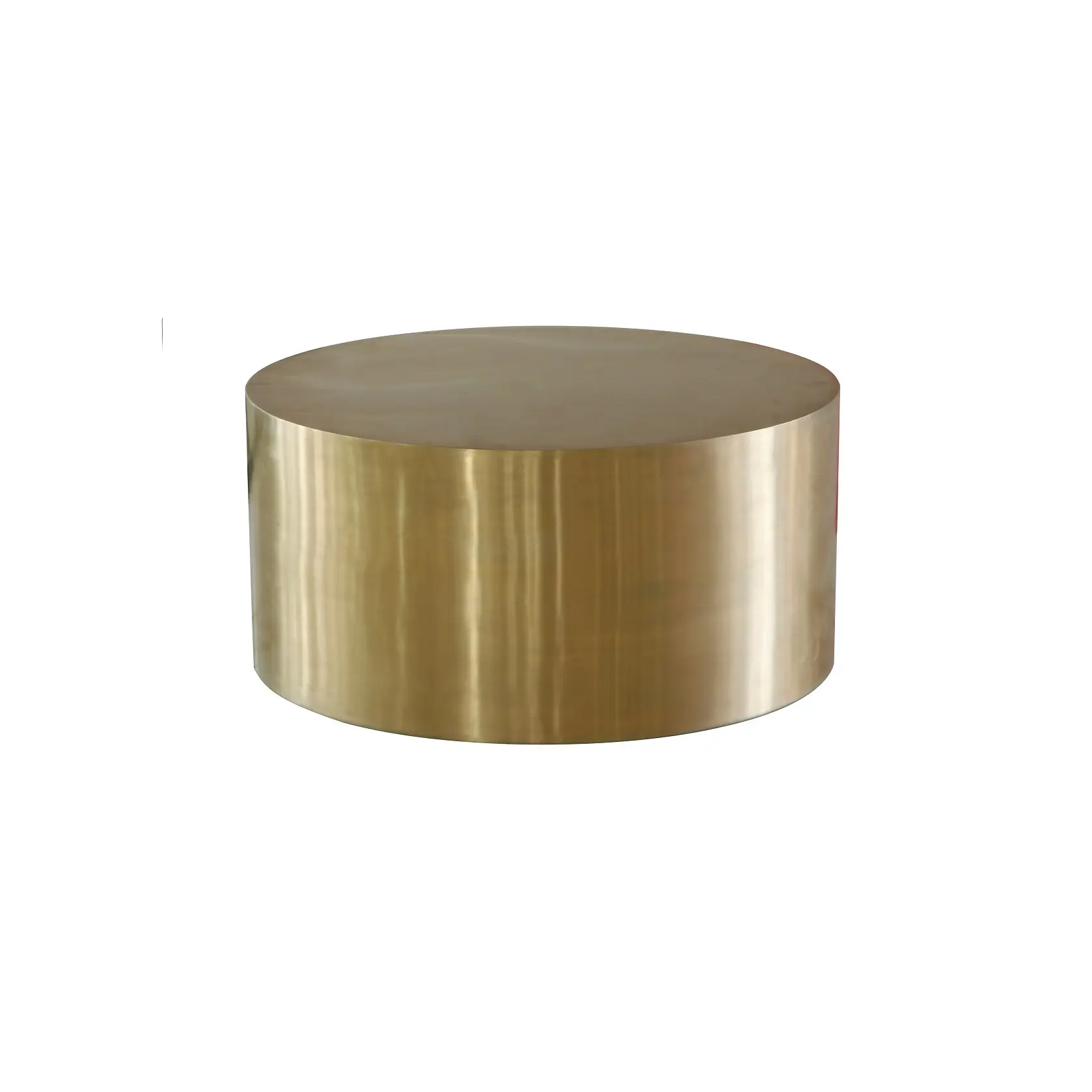 Table basse moderne design en métal doré pour mobilier de salon Grande table basse moderne à tambour en or de Jamsons Exports