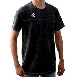 OEM Logo personnalisé T-shirt en coton Boxy Crew surdimensionné pour homme Maillot lourd 100% Version ample Technique lavée grande taille - Product Image 1
