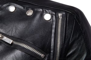 Veste en cuir naturel hommes col rabattu affaires décontracté fourrure une pièce Super doux peluche doublure printemps imperméable respirant - Product Image 5