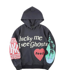 Sudadera con capucha de hombre con logotipo personalizado de fábrica al por mayor unisex de gran tamaño y lana en blanco con estampado personalizado de alta calidad 450GSM - Product Image 1