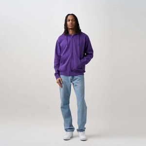 Women Oversized Heavyweight Full-Zip Hoodie - Cozy and Stylish, Ideal for Lounging, Casual Outfits, and Outdoor Activities - Product Image 2