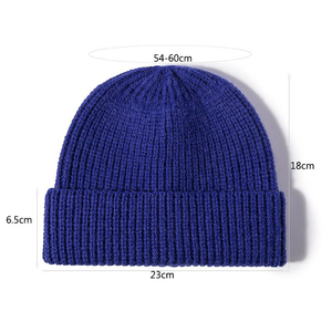 20226 Customized Wholesale Autumn <b>Winter</b> Beanie <b>Hats</b> For Men <b>Women</b> Warm Knitted Cuffed Skull Jacquard Cap - Product Image 3