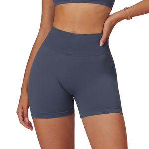 Women's High Seamless Fitness Shorts 2025 Custom Logo Scrunch Butt <b>Tummy</b> <b>Control</b> Hot Shorts Breathable Quick-Dry Yoga Summer - Product Image 4