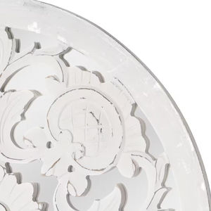 OEM personalizado tallado blanco Floral Venta caliente madera pared arte decorativo madera pared arte para decoración del hogar suministros a granel - Product Image 3