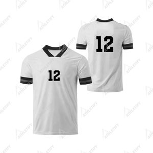 Maillot de football élégant et personnalisé pour hommes avec logo de l'équipe et numéros Vêtements de sport confortables pour les matchs de football d'entraînement et les événements sportifs - Product Image 4