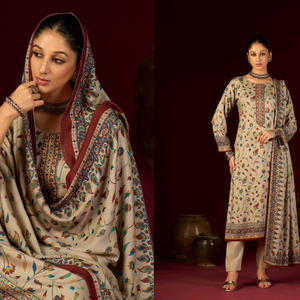 Hermoso Vestido Salwar Kameez Indio de Bollywood para Mujer, Creación Neeta, Algodón, Pashmina, Casual, para Bodas, Diwali, Largo hasta la Rodilla - Product Image 1