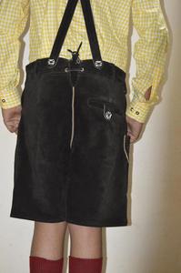 Shemax pour hommes Trachten Shorts personnalisé OEM nouveau bavarois Oktoberfest Lederhosen Style formel fermeture éclair motif ombré gris tissu - Product Image 2