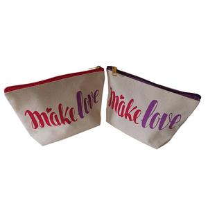 À la mode écologique personnalisé multi-usages voyage toile organisateur à la mode fermeture éclair sac de maquillage pour dame pour les Promotions cosmétique - Product Image 4