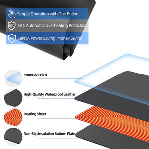Alfombrilla de Ratón Personalizada con Logotipo, Impermeable, de Cuero PU para Oficina, Alfombrilla de Escritorio Calefactable - Product Image 3