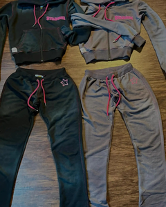 Conjunto de Pantalones Deportivos y Sudadera con Capucha Ajustada, Ecológica, de Alta Calidad para Mujer, Invierno 2025, Estampado Apilado, Talla Grande, Cómoda - Product Image 2