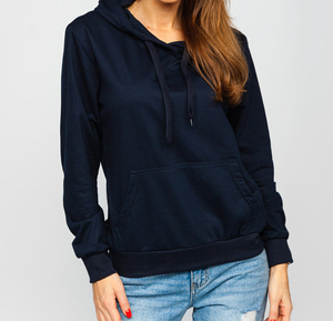 Sudaderas con Capucha Casuales y Modernas para Mujer, de Color Sólido, Largas o Cortas, con Logotipo Frontal, para Invierno - Product Image 2