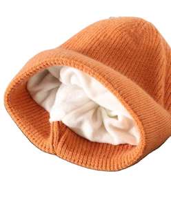 Bonnet en tricot acrylique chaud unisexe, doublé de satin de soie, personnalisé avec logo brodé et motif à pois, collection automne 2025 - Product Image 5