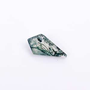 Forma de cometa de ágata musgo, facetada piedra preciosa, Ágata verde, piedra suelta para hacer joyas, cometa de ágata musgo, corte escalonado, tamaño calibrado - Product Image 3