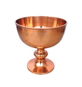 Bol de service décoratif en cuivre, forme ronde, design fantaisie, pour la maison, l'hôtel, bol décoratif à faible MOQ et prix bas - Product Image 3