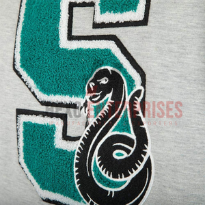 2024 français Terry à capuche Chenille broderie pull à capuche Chenille lettres en gros patchs personnalisés sweats à capuche - Product Image 6