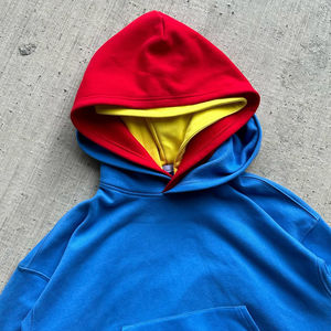 Nouvel arrivage Sweat à capuche épais en éponge française à trois couches Pull uni à capuche triple couche Boxy Cropped Hoodies pour hommes - Product Image 3