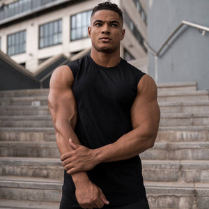 เสื้อกล้ามผู้ชายผ้าฝ้าย 100% ขายส่ง รับสกรีนโลโก้ เสื้อกีฬาออกกำลังกาย ระบายอากาศดี เหมาะสำหรับเล่นกีฬา เพาะกาย และวิ่ง - Product Image 5