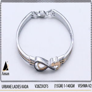 Trendy Women's 925 Silver Unique Fine <b>Bangle</b> Kada <b>Engraved</b> Daily Wear Jewelry - Product Image 2