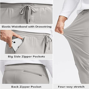 Zipper Pockets Warm <b>Pants</b> for Winter Running Workout Gym Golf and Men's Fleece <b>Lined</b> Joggers Sweatpants - Product Image 4