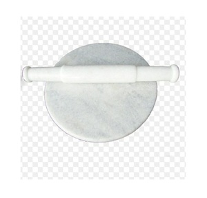 Mármol de Calidad exclusiva Chakla Belan Forma redonda Tablero de pastelería de tamaño personalizado y rodillos para los más vendidos - Product Image 1