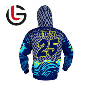 Sweat à capuche en polyester avec impression personnalisée pour hommes, spandex de rue décontracté, de grande taille, anti-rétrécissement, anti-rides, équipe de football sur glace - Product Image 4