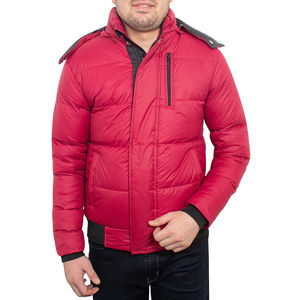 Chaqueta acolchada de nailon personalizada para hombre, chaqueta acolchada de invierno con capucha extraíble brillante, chaqueta acolchada para hombre - Product Image 2