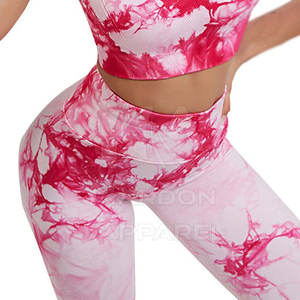 Juego de yoga ligero para mujer con logotipo personalizado con material transpirable, nuevo diseño, patrón sólido y cierre de cintura elástica - Product Image 6