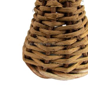 Juego de 6 adornos de árbol de campana de Navidad de ratán natural hechos a mano Vietnam al por mayor para decoraciones navideñas - Product Image 4