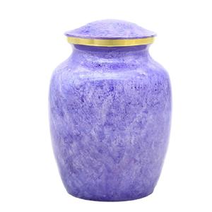 Urnes funéraires en aluminium de haute qualité avec urnes funéraires en métal fini marbre violet pour cendres humaines - Product Image 1