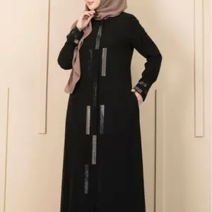 New Season Women Summer Islamic Clothing Abaya Dress Kaftan Tunic Dubai Muslim Islamic Fashion Turkish Made Islamic Dresses